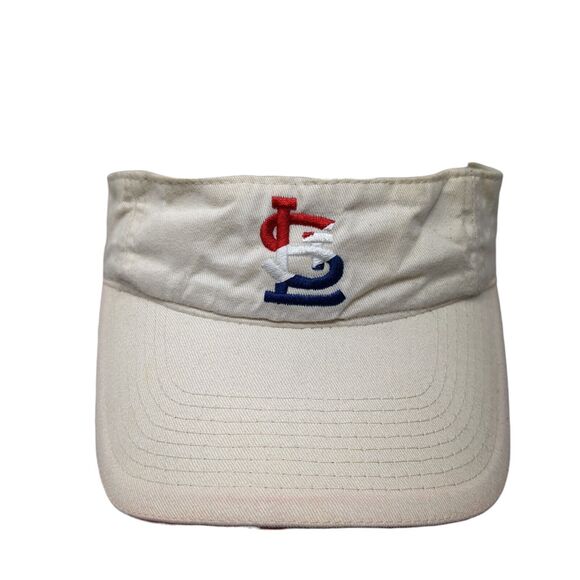 St. Louis Cardinals Strapback Visor Hat Tan One Size Budweiser Blue Wave - Picture 1 of 9